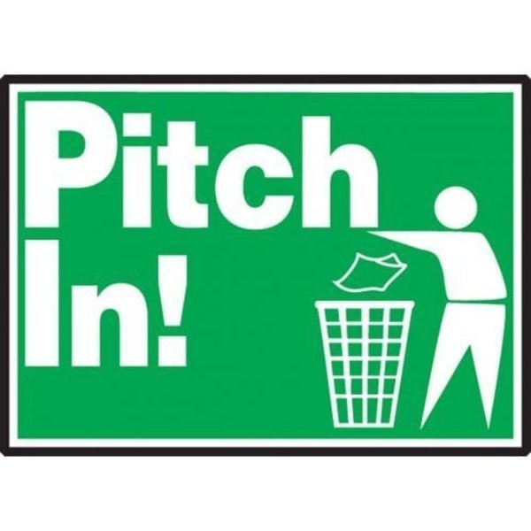 SAFETY LABEL PITCH IN 3 12 X 5 LHSK509VSP, Accuform, Mfr#: LHSK509VSP